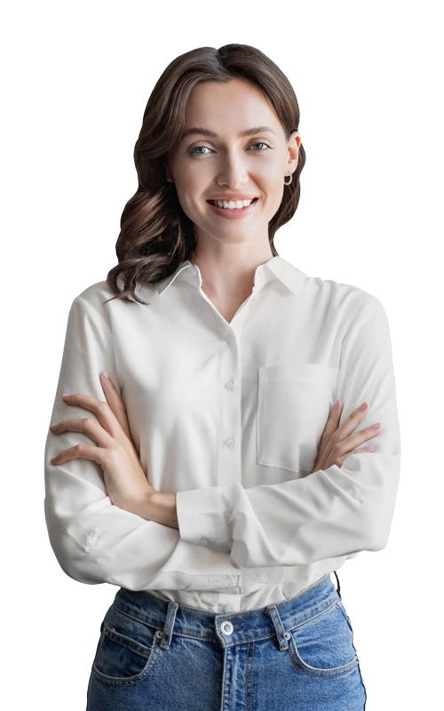 Smiling woman standing confidently with arms crossed, symbolizing hope and support at Phoenix alcohol rehab programs.